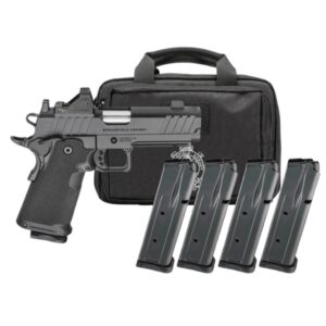 Springfield Armory Gear Pac 1911 DS Prodigy Handgun 9mm Luger 10rd Magazines (4) 4.25" Barrel U-Notch Sights Viridian Green Dot Bag