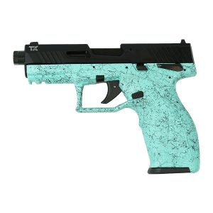 Taurus TX22 Gen 2 Handgun .22 LR 16&22rd Magazines (2) 4.6" Barrel Cyan Splatter Grip/Black Slide