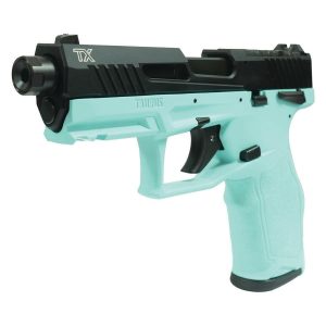 Taurus 2TX22 TORO Handgun .22 LR 16(1)&22(1)rd Magazines 4.6" Threaded Barrel Black Slide/Cyan Frame