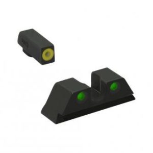 Meprolight ML47786 Hyper-Bright Yellow Ring Front/Green Rear Sights for CZ P-10